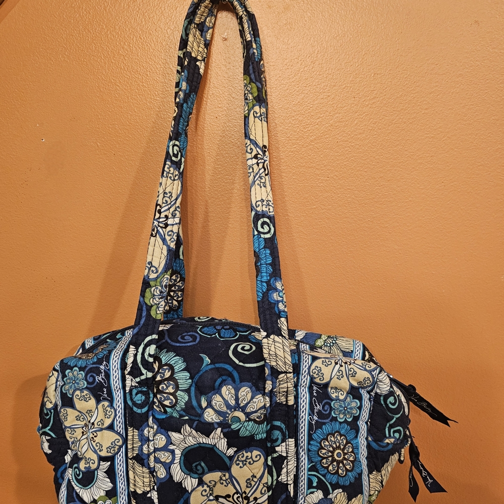 Floral Blue and Cream Women's Bag